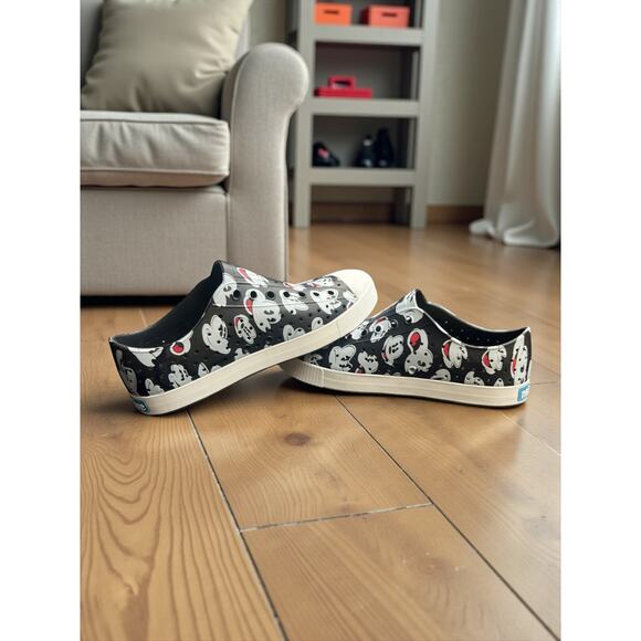 Native Shoes x Disney Slip-On Mickey Print Black Casual Sneakers Men’s M10 - Picture 1 of 8